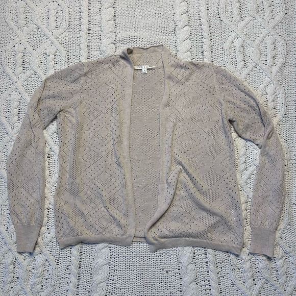 Cyrus Open Work Cardigan - Tan / S - Picture 1 of 4